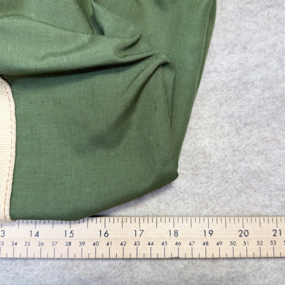 Holiday Moi La Paree Vintage Green Canvas Duffel Travel Weekender Scovill Zip - Picture 10 of 11
